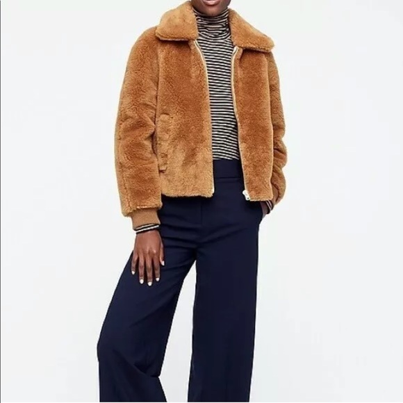 J.Crew plush fleece bomber jacket - Picture 2 of 3